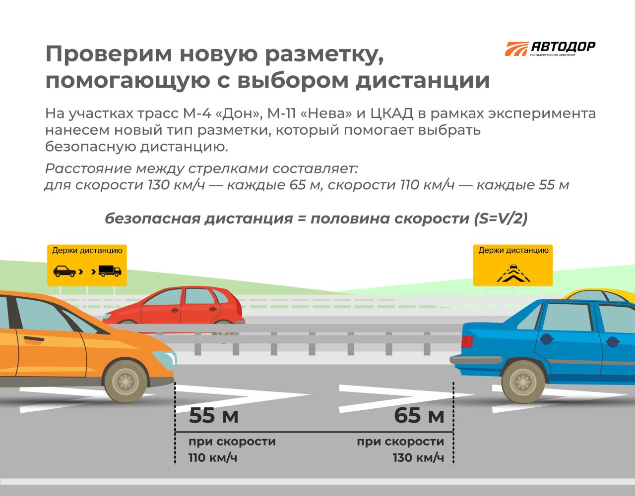 На платных трассах появится новая разметка