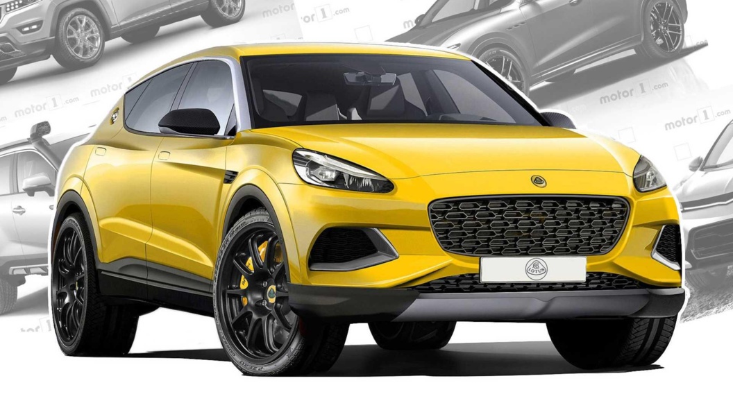 Внешность первого электрокроссовера от Lotus рассекретили на патентных изображениях