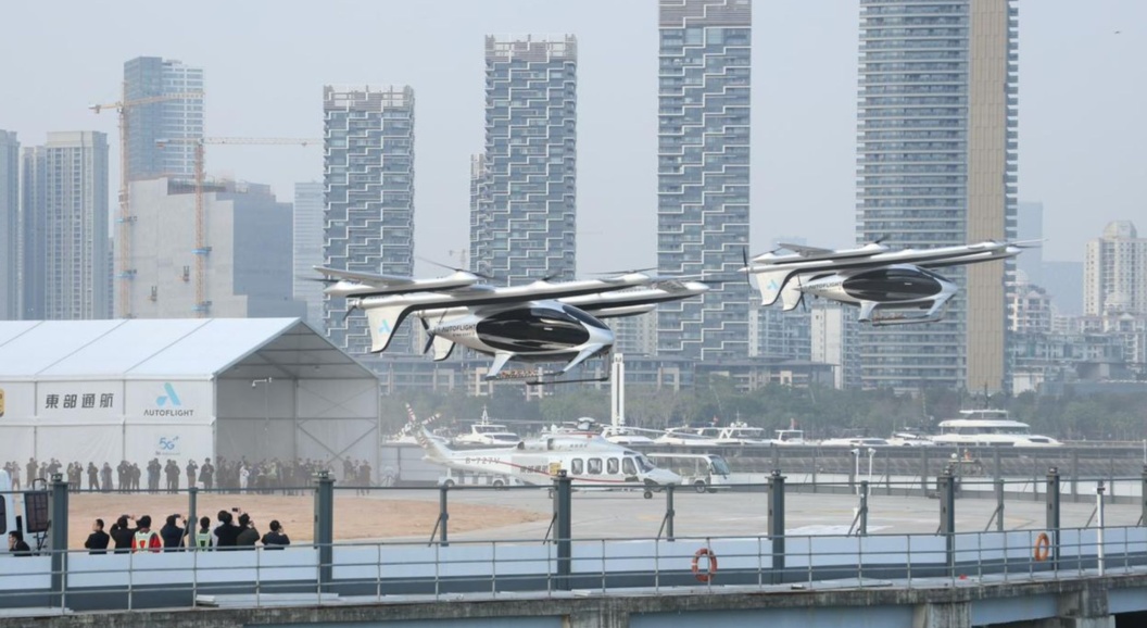 В Китае аэротакси совершило первый междугородный перелёт