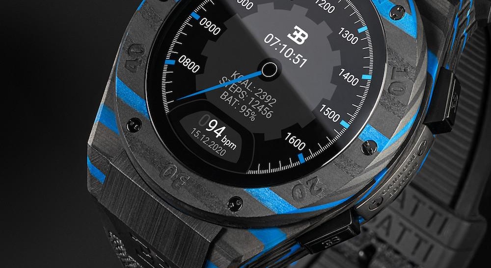 Bugatti выпустил первые в мире смарт-часы из карбона