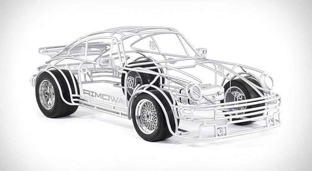 Британский художник сделал каркасный Porsche 911, посвящённый чемоданам